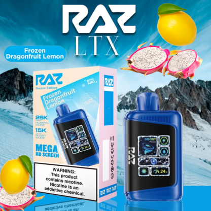 RAZ LTX 5% NIC 25,000 PUFFS DISPOSABLE VAPE - DISPLAY OF 5 - Image 3