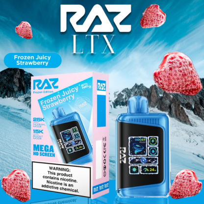 RAZ LTX 5% NIC 25,000 PUFFS DISPOSABLE VAPE - DISPLAY OF 5 - Image 4