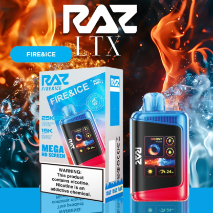 RAZ LTX 5% NIC 25,000 PUFFS DISPOSABLE VAPE - DISPLAY OF 5 - Image 5