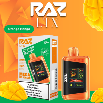 RAZ LTX 5% NIC 25,000 PUFFS DISPOSABLE VAPE - DISPLAY OF 5 - Image 6