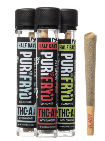 Half Bak’d PURIFRY’D THC-A Diamonds 2G Pre-Rolls - Image 2
