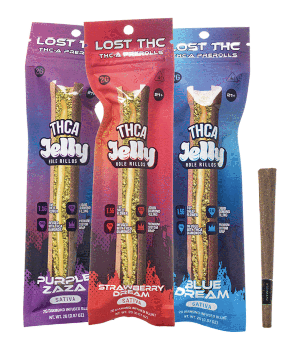 Lost THC THCA Jelly Hole Rillos Blunts – 2G