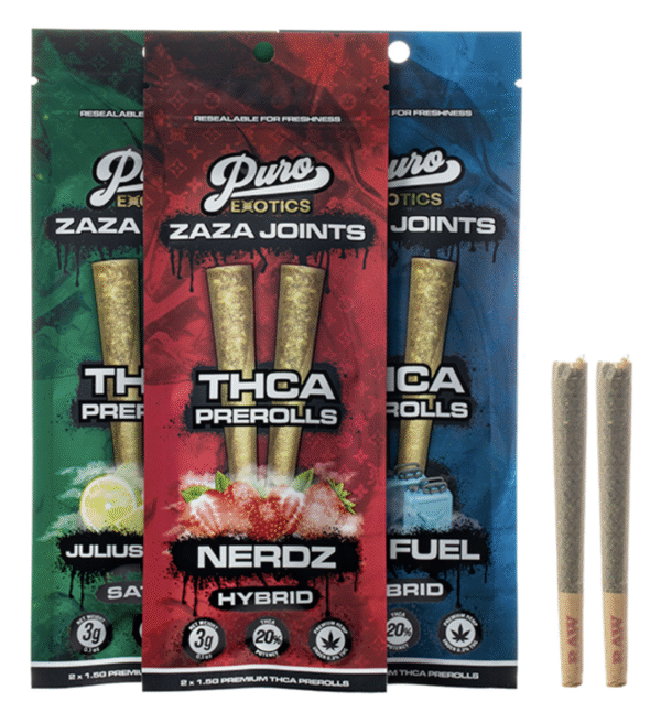 Puro Exotics ZAZA Joints THC-A Prerolls – 3G