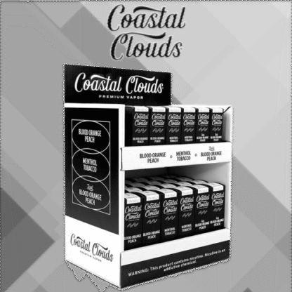 COASTAL CLOUDS PREMIUM E-LIQUID COUNTERTOP DISPLAY - 54CT DISPLAY