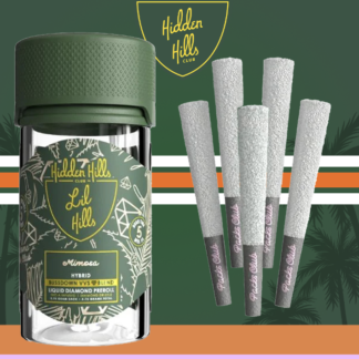 Hidden Hills Bussdown VVS Blend THC-A Liquid Diamond Pre-Rolls – 0.75g x 5-Pack Jar (Display of 10)