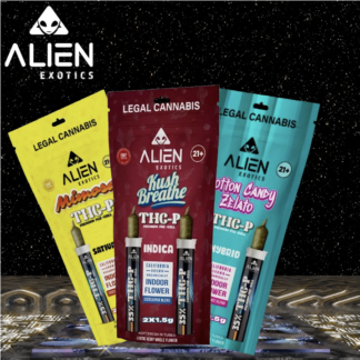Alien Exotics THC-P Excellence Blend Premium 2-Pack 3g Pre Rolls – Display of 10