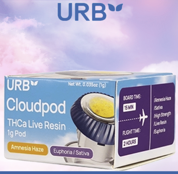 URB CloudPod THC-A Live Resin 1g Pod – Display of 6