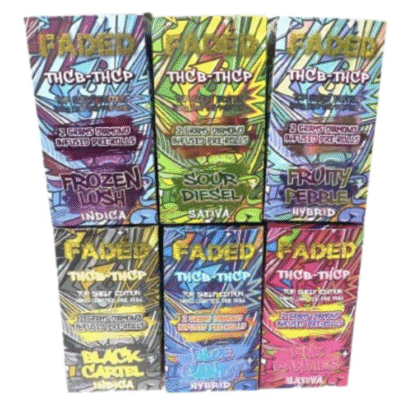Faded Shelf Edition THC-B+ THC-P 1.5g Pre Rolls – 5ct Variety Pack (Hybrid, Sativa & Indica)