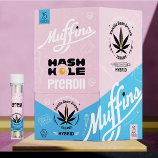 MUFFINS Hash Hole THC-A 2G Pre Rolls – Display of 25