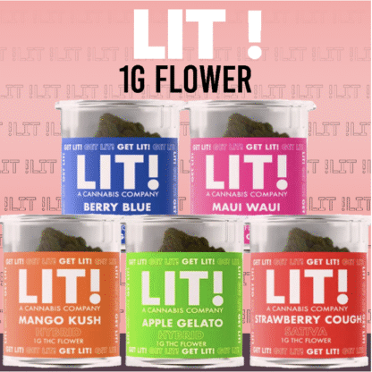 LIT! THC Diamond 1G Flower – Jar of 28