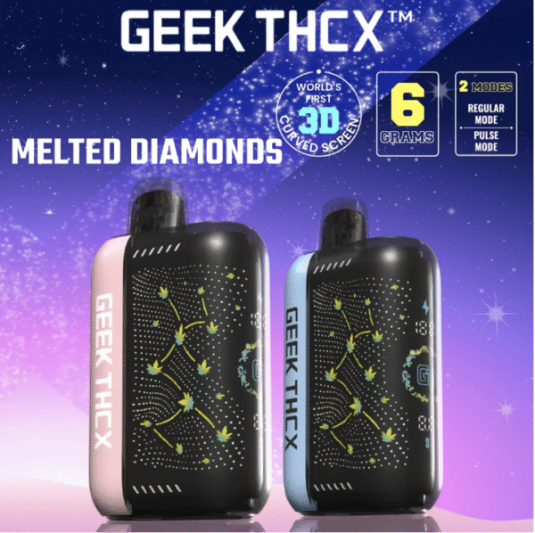 GEEK THCX GT6000 6G THC-A + CB9A Melted Diamonds Disposable – Display of 5
