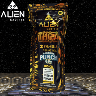 ALIEN EXOTICS PREMIUM THC-A 3G 2-PACK PRE ROLLS – DISPLAY OF 10