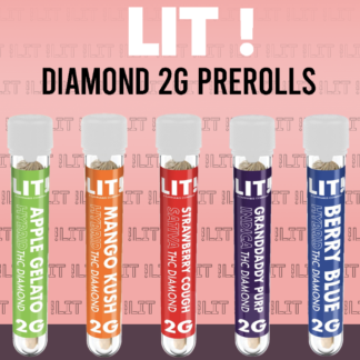 LIT! THC Diamond Pre-Rolls 2 Gram – Display of 20
