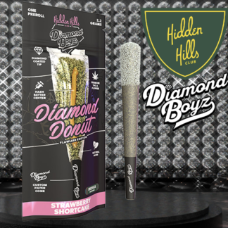 HIDDEN HILLS Diamond Boyz THC-A Diamond Donut 2.2G Pre Rolls – Display of 10