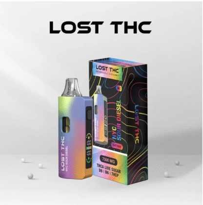 Lost THC THC-A Live Sugar Rainbow Blend 7.5G Disposable – Display of 5