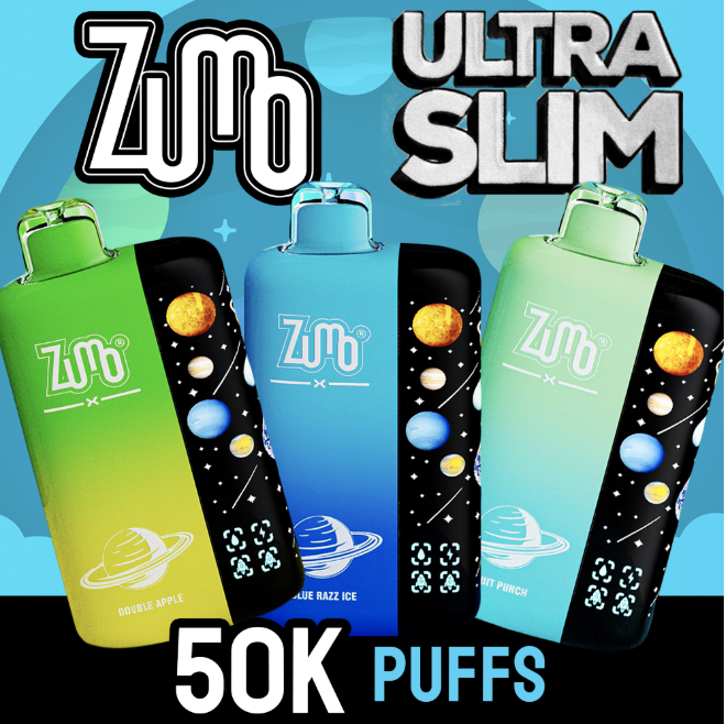 ZUMO Ultra Slim 50,000 Puffs Disposable Vape – Display of 5