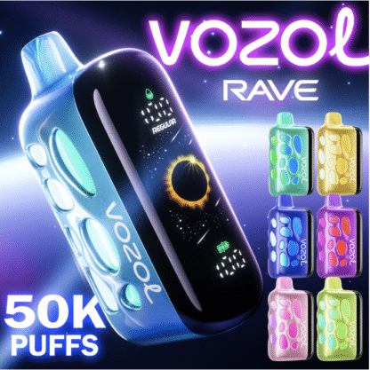 VOZOL RAVE 50,000 PUFFS Disposable Vape – Display of 5
