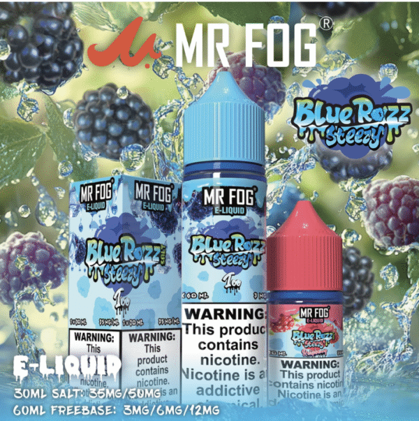 MR FOG SALT E-LIQUID BLUE RAZZ STEEZY SERIES 30ML
