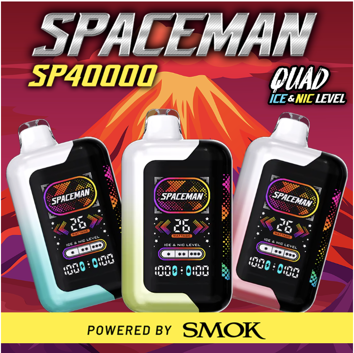 SPACEMAN SP40000 by SMOK – 40,000 Puffs Disposable Vape | Display of 5