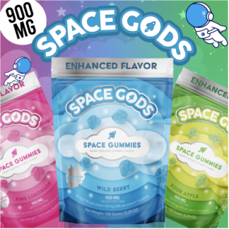 SPACE GODS – Space Gummies Delta 9 + CBD 4500MG | Display of 5