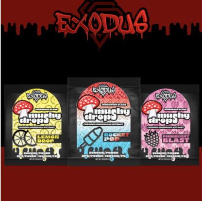 EXODUS Mushy Drops 2000mg 2-Pack Gummies – Display of 30