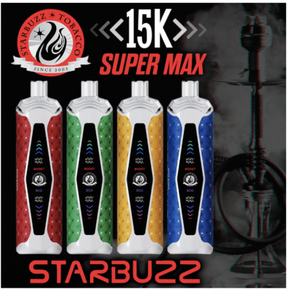 Starbuzz Super Max 15000 Puffs – 20ML Disposable Vape | Display of 5