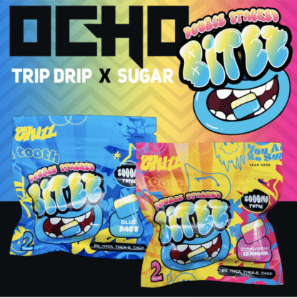 BITEZ Ocho Extrax Double Stacked THC-A Blend 2000MG Gummies – Display of 60