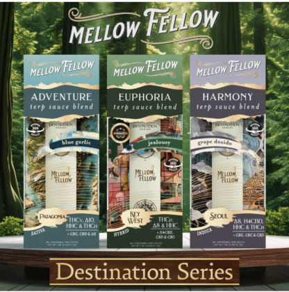 MELLOW FELLOW Terp Sauce Blend Destination Series 1ML Disposable – Display of 6