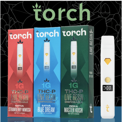 TORCH 1G THC-P Live Resin Disposable – Display of 5