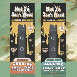 Not Ya Son’s Weed 2G THC-A Diamond Disposable – Display of 6