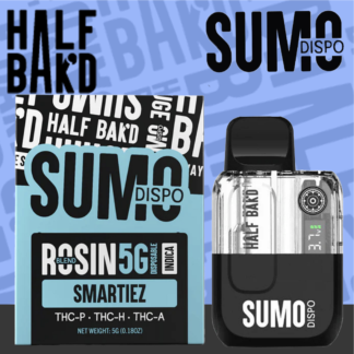 Half Bak'd Sumo THC-P Rosin Blend 5G Disposable – Display of 5