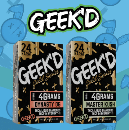 GEEK'D GOLD THC-A Liquid Diamonds 24 Karat – Display of 6