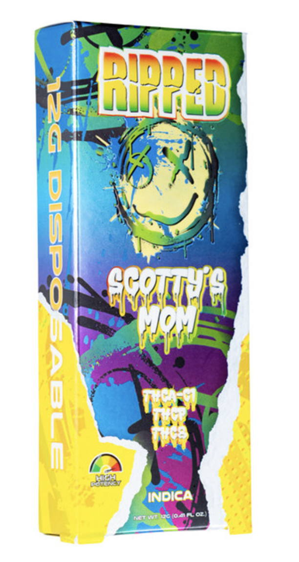 Ripped THC-A Blend 12G Disposable – Display of 6