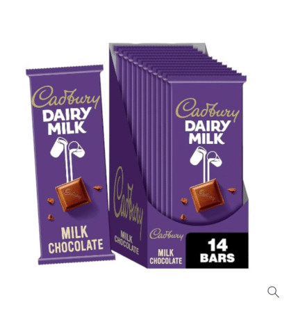 CADBURY - GROCERY - CANDY - SS - 3.5OZ/CT - 14CT/BX - MILK CHOCOLATE