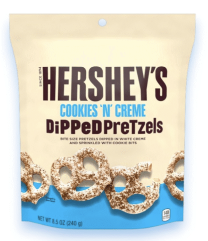 Hershey’s Grocery Candy – Dipped Pretzels Cookies ’n’ Creme – 8.5oz Pack