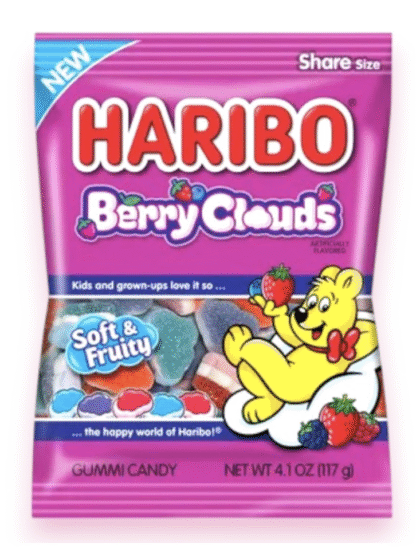 Haribo Grocery Candy – Berry Clouds – 4.1oz Pack