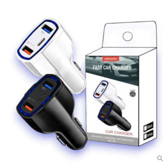 INTELLIGENTIZE - PHONE ACC - CAR ADAPTER - TRIPLE - 7A - 1CT