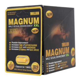 Magnum 5000k Black Single Male Enhancement Pills – 24ct Display