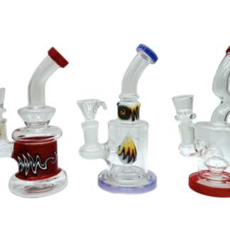Reversible Wigwag Design Waterpipe – 6" – Assorted Colors