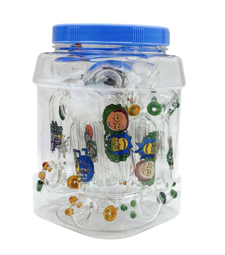 Rick N Morty Glass Spoon – 3.5" – Jar of 15