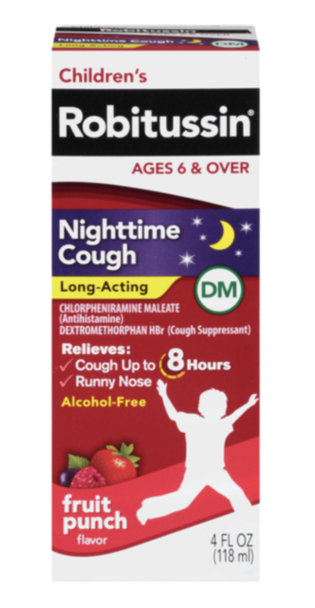 Robitussin Nighttime Cough Pediatrics Liquid – Fruit Punch – 4oz – 1ct