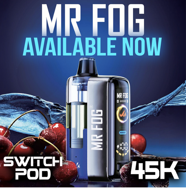 Mr Fog Switch 45K Puffs Full Kit Disposable Vape - Display of 5