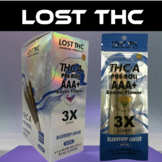 LOST THC DIAMOND THC-A EXOTIC 6G PRE ROLLS 3-PACK - DISPLAY OF 10